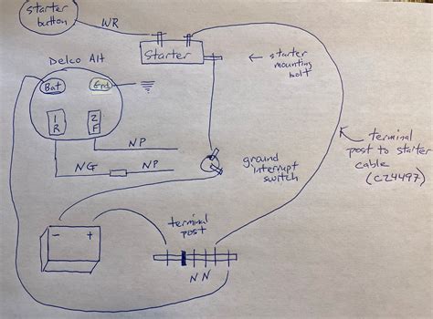 Delco-Remy Alternator / WOSP Starter Wiring - Series 1 - E-Type - Jag ...