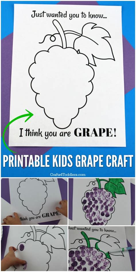 "I think you are GRAPE!" Printable and Kids Craft Ideas - Crafts 4 Toddlers