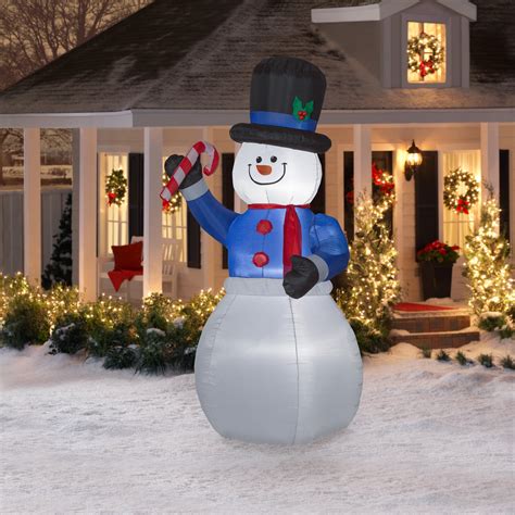 Christmas Airblown Inflatable Jumbo Snowman 9 FT Outdoor Lighted ...