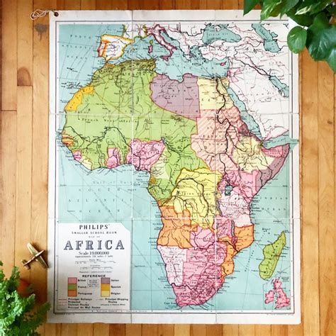 1960s Classroom Map of Africa – What These Old Things NS