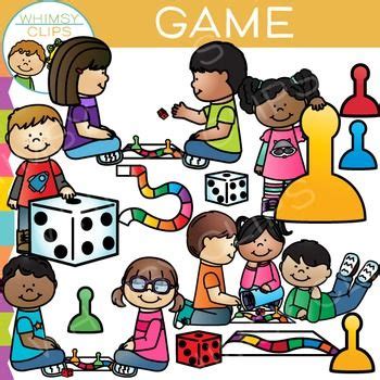 Kids Playing Board Games Clipart
