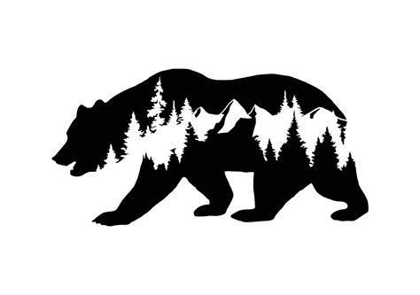 Bear Decal Car Decals Mountain Stickers Bear Sticker - Etsy Canada ...