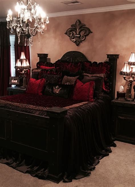 17 Gothic Red And Black Bedroom Inspirations - DHOMISH