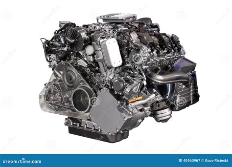 V6 Car Hybrid Engine Isolated Stock Image - Image of bolt, automobile ...