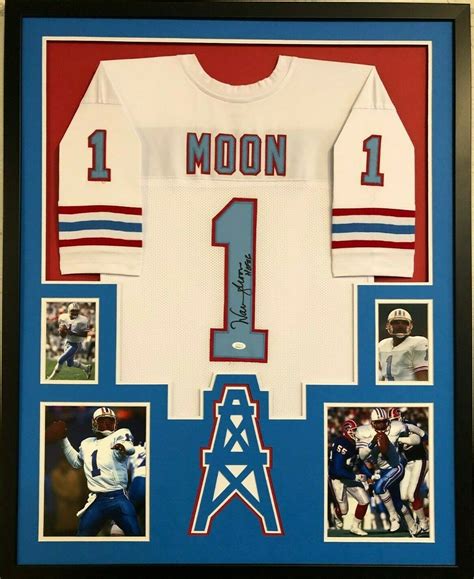 Warren Moon Autographed Signed Custom Framed Houston Oilers Jersey 'HOF 06' JSA COA