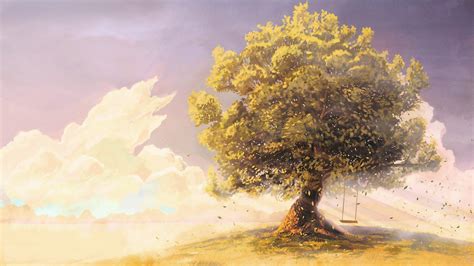 swings artwork drawings tree, Sky, Cloud, Beautiful, Anime Wallpapers ...