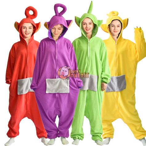 Teletubbies Group Halloween Costumes for Adult Tinky Winky & Po & Lala ...