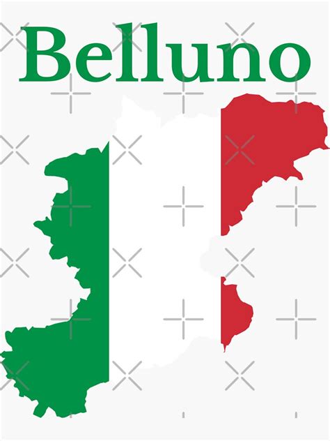 "Province of Belluno Map, Italian Province." Sticker for Sale by ...