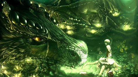 Green dragon poster, artwork, fantasy art, dragon, children HD wallpaper | Wallpaper Flare