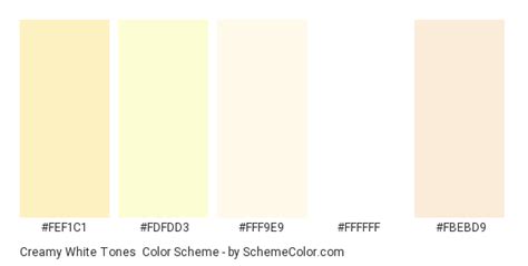 Creamy White Tones Color Scheme » Cream » SchemeColor.com