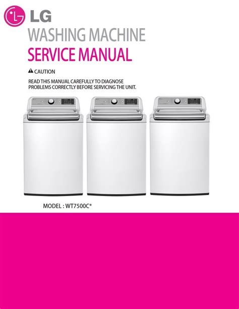 LG WT7500CW Washer Service Manual and Repair Guide - serviceandrepair