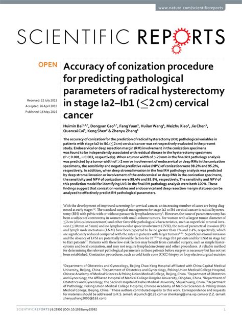 (PDF) Accuracy of conization procedure for predicting pathological parameters of radical ...