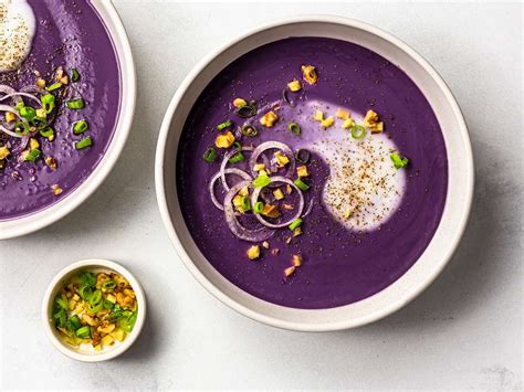 Purple Yam Soup with Ginger and Coconut | Foodaciously