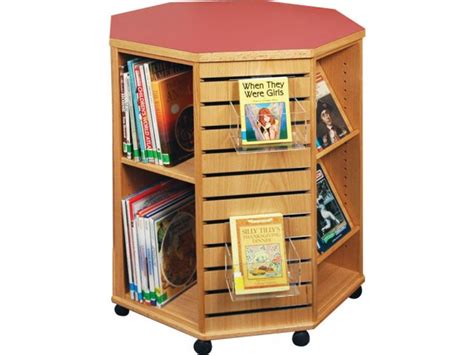 Mobile Octagonal Book Display RDU-3930, Book Carts