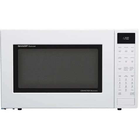 Sharp 1.5-cu ft 900-Watt Countertop Convection Microwave (White) at Lowes.com