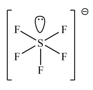 What is the molecular geometry of the SF5- ion? | Homework.Study.com