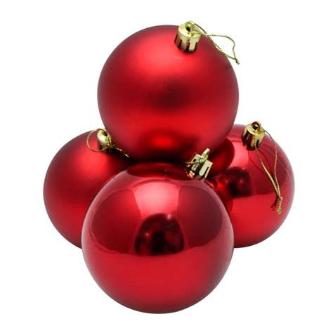 Christmas Baubles 80mm RED 45 Balls Gloss Glitter Matt - Amazing Christmas