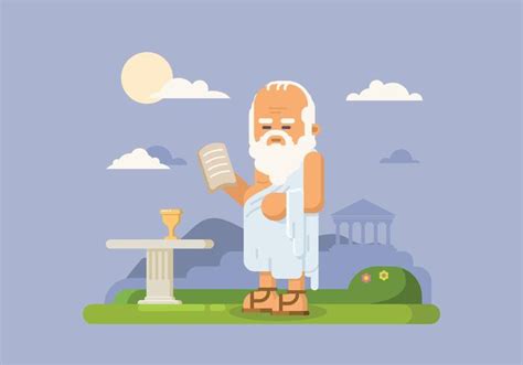 Socrates Thinking And Studying In The Park | History vector, Vector character design, Socrates