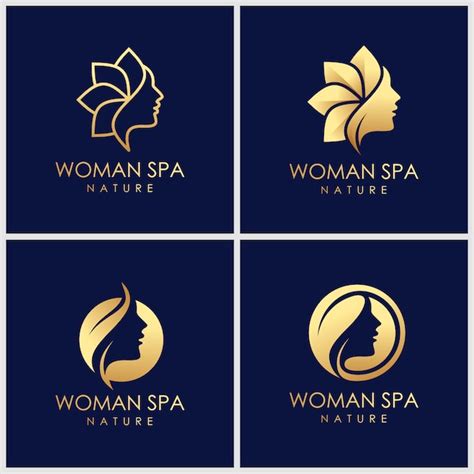 Premium Vector | Creative golden Beauty skin care logo design . spa therapy logo concept.