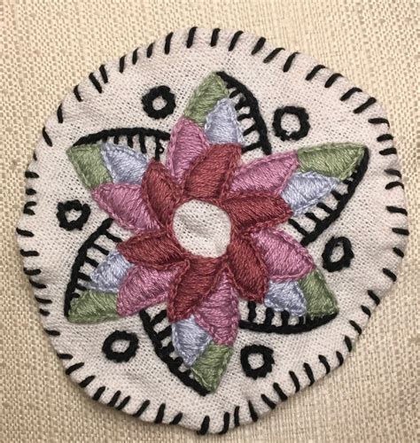 Sew-on Embroidered Flower Patch - Etsy Denmark