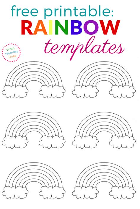 Free Printable Rainbow Templates – Large, Medium & Small Patterns ...