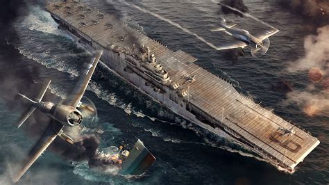 Desktop Wallpapers World Of Warship War Aircraft carrier 1920x1080