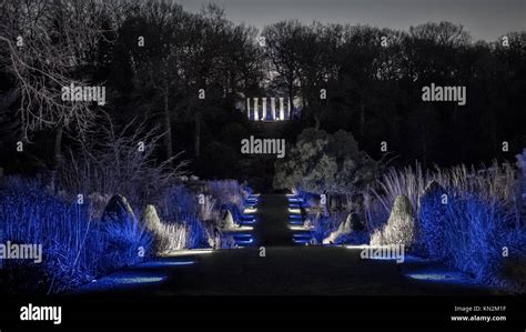 RHS Gardens Harlow Carr - Glow Winter Illuminations Stock Photo - Alamy