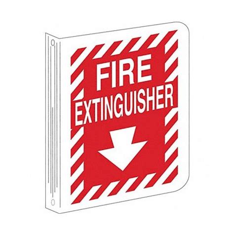 Fire Extinguisher Sign 12X9 WHT/R 70998