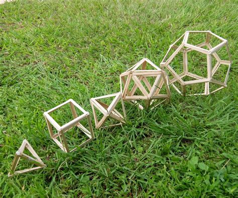 5 Platonic Solids Popsicle Sticks Models DIY : 6 Steps (with Pictures ...