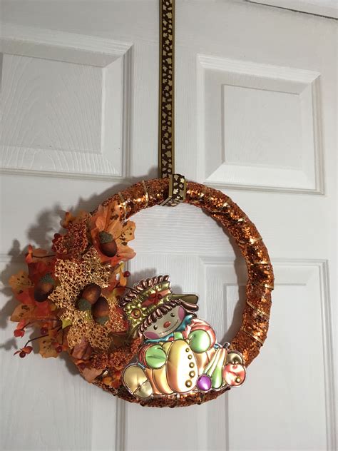 Fall Dollar Tree Wreath | Fall wreath, Halloween goodie bags, Wreaths