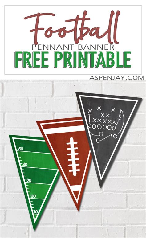 Football Pennant Banner – Game Day Free Printable - Aspen Jay