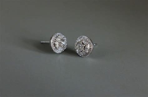 18k Antique Style Diamond Stud Earrings | Gem Gardener