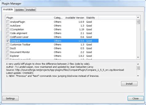 Using Notepad++ to Do File Comparison