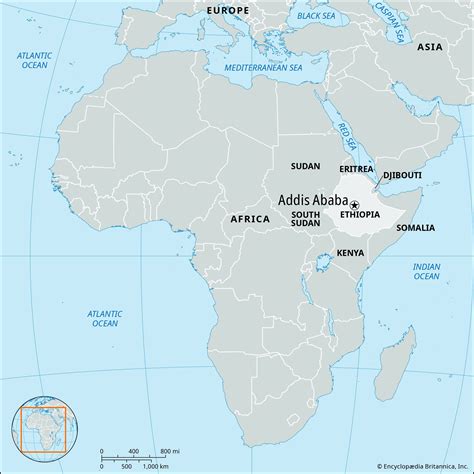 Ethiopian Plateau Africa Map