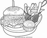 Fast Food Coloring Pages sketch template