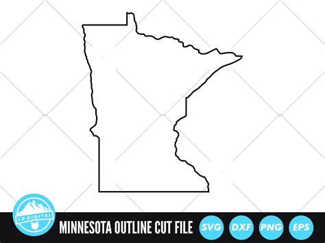 Minnesota Outline SVG | Minnesota SVG Grafika przez lddigital ...