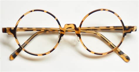 Vintage Round Eyeglass Frames Retro Spectacles Eyewear RX Tortoise ...