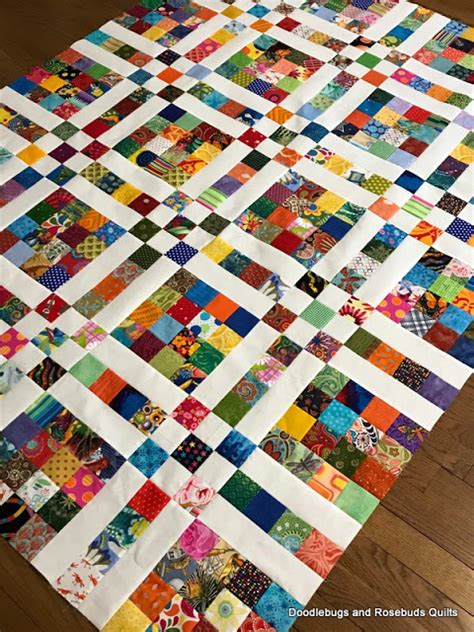 Doodlebugs and Rosebuds Quilts: 2 1/2" Scrappy Squares | Scrappy quilt ...