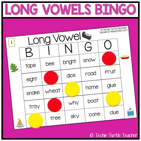 Phonics Game: Long Vowel Sounds Bingo - Decoding and Fluency Practice ...