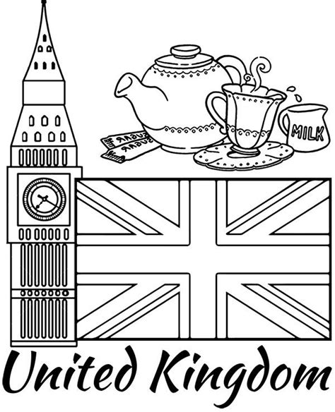 Flag of UK educational coloring page - Topcoloringpages.net | Flag coloring pages, Free ...