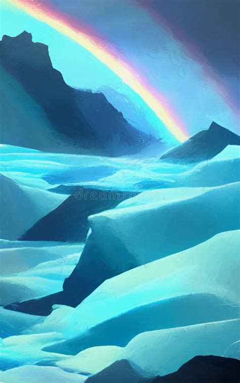 Glacier - Abstract Digital Art Stock Illustration - Illustration of ...