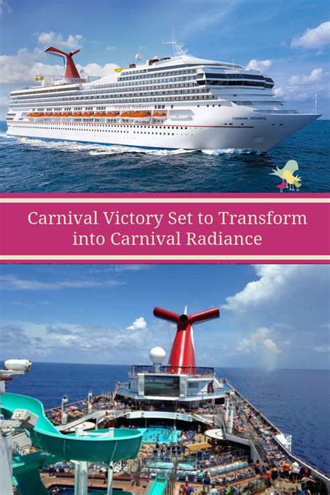 Carnival Victory Set to Transform into Carnival Radiance – pinterest - Carrie on Travel