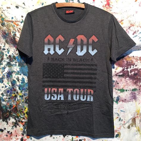 AC/DC reproduction 1980s Tour T-shirt Brand:... - Depop