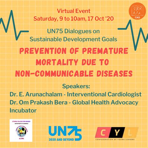 UN75 Dialogue on SDGs - Prevention of premature mortality due to non communicable diseases | CAG