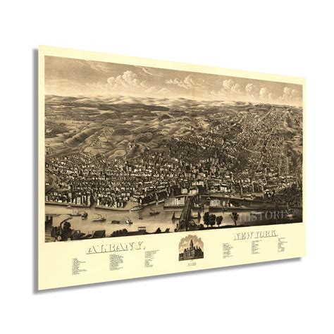 Buy HISTORIX Vintage 1879 Albany NY - 24x36 Inch Vintage Albany New ...