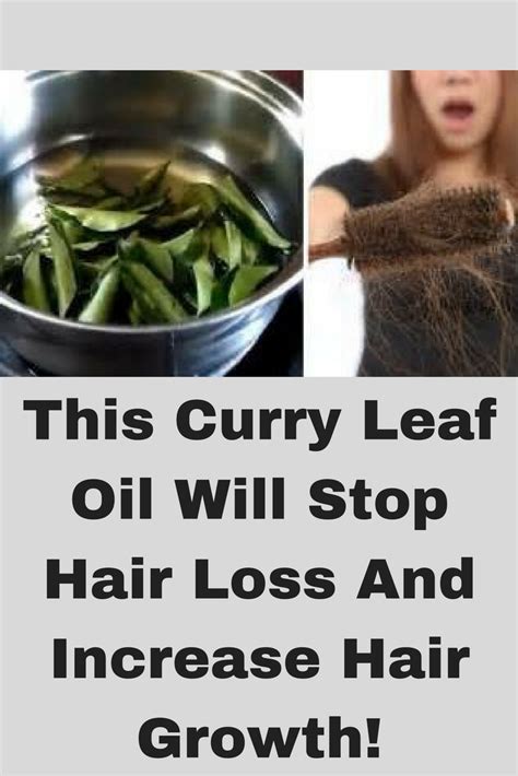 This Curry Leaf Oil Will Stop Hair Loss And Increase Hair Growth! | Stop hair loss, Nutrition ...