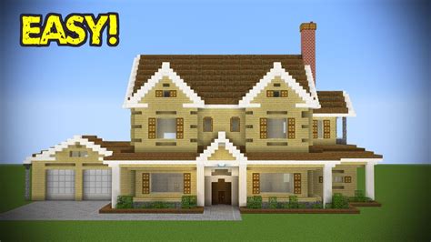 Minecraft: Large Suburban House Tutorial - YouTube