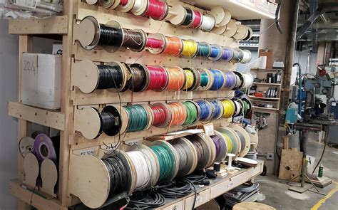 Cleat storage rack for wire spools at work. : woodworking