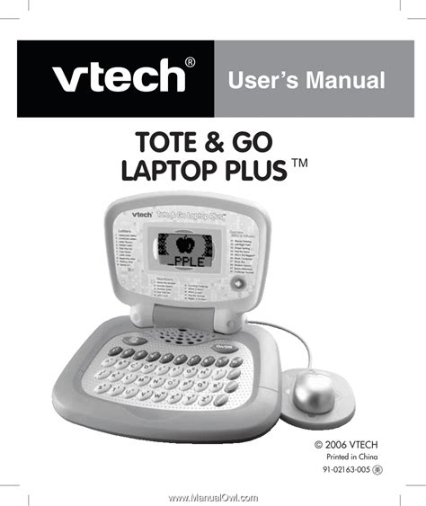 Vtech Tote & Go Laptop | User Manual