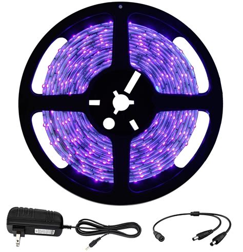 UV LED Blacklight Strip Light 5m (16.4 ft) - 300 LED - 385nm-400nm ...